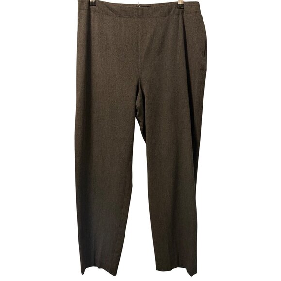 Talbots Womens Classic Slim Pants Size 14 Gray Polyester/Rayon Blend Side Zip - Picture 1 of 12